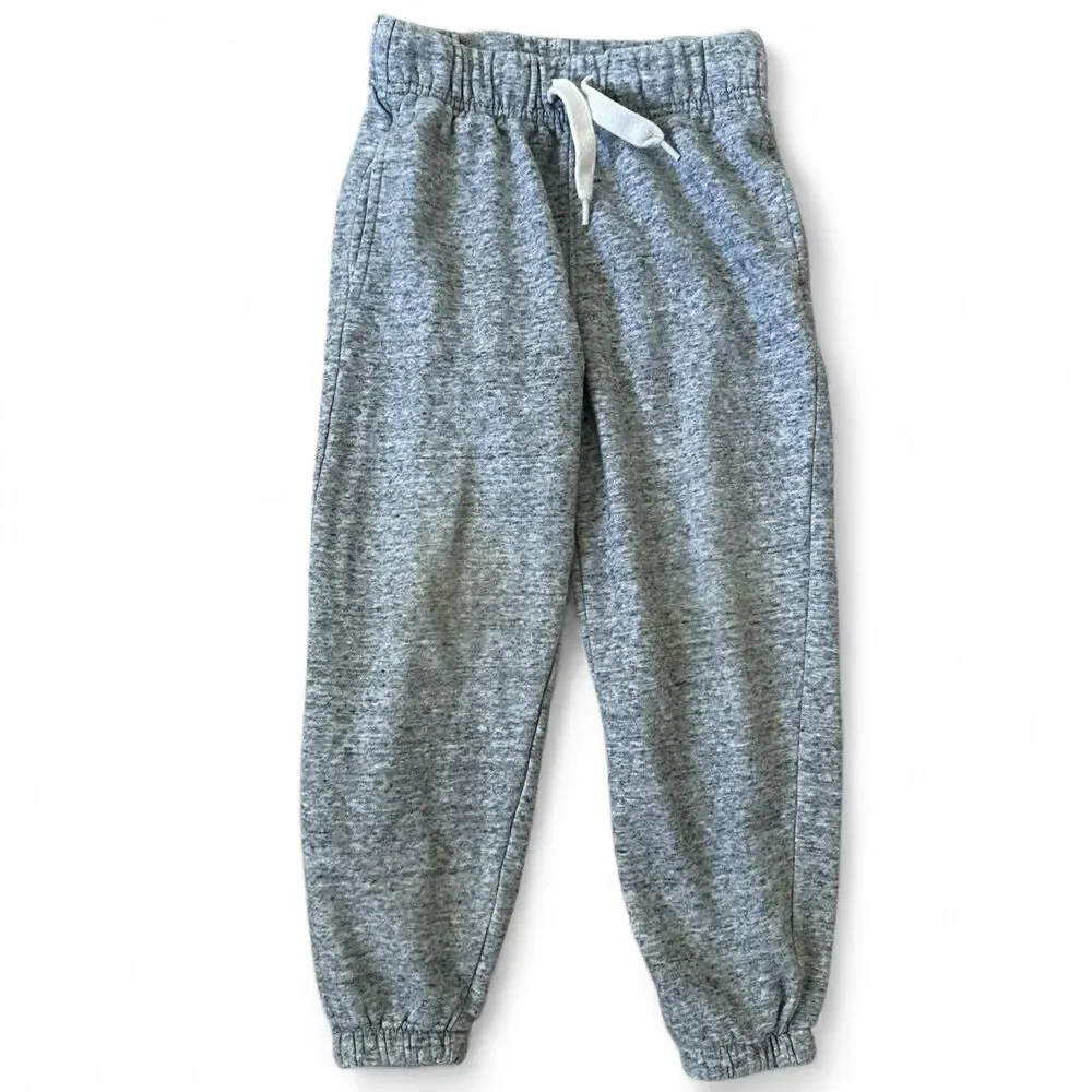 Old Navy Boys Jogger Sweatpants Lot of 2 Size 5 XS Gray Black Fleece